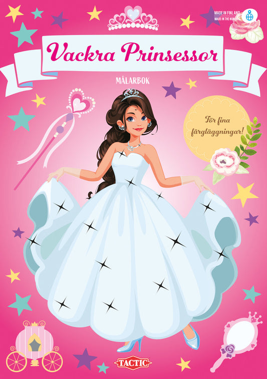 Tactic Vackra prinsessor målarbok