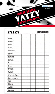 SPEL EXTRABLOCK TILL YATZY ORIGINAL
