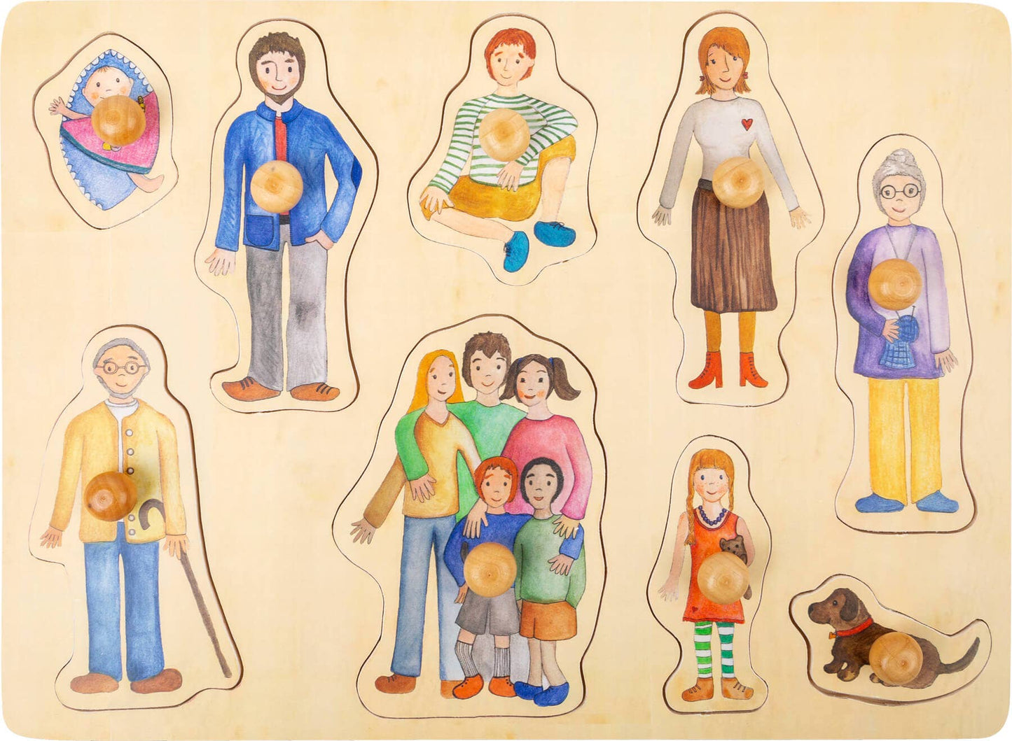 small foot Familj och vänner Set Puzzle | Pussel | Trä