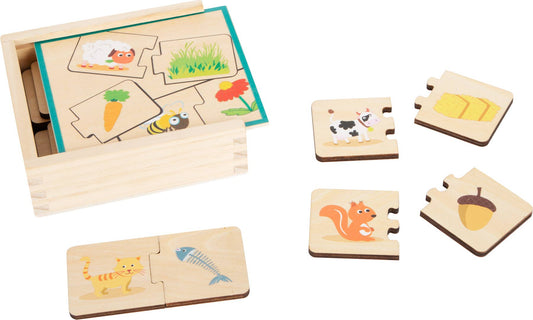 small foot Animal Feeding Puzzle Box | Pedagogiska leksaker | Trä