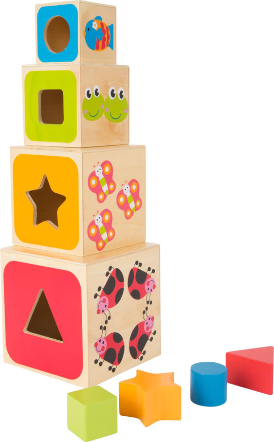 small foot small foot ABC Stacking Dice | Plug-in-spel | Trä
