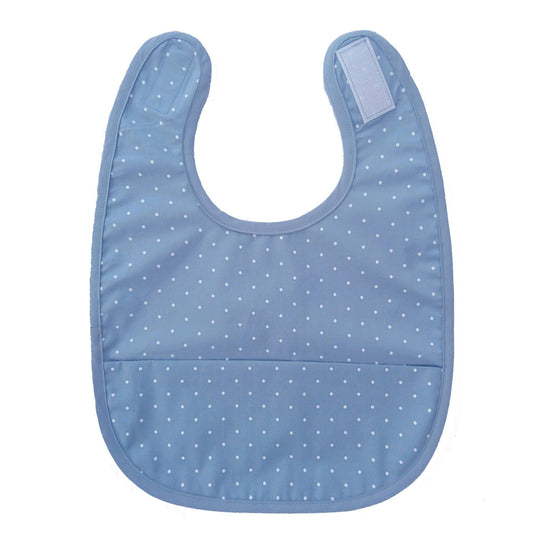 Summerville organic Ekologisk babyhaklapp Dusty Blue Dotty