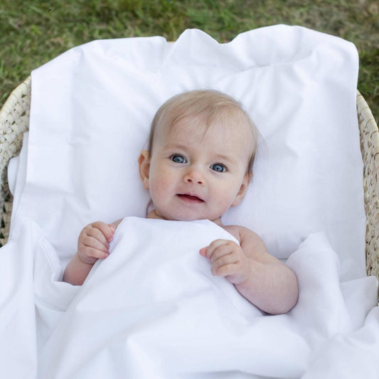 Örngott 2 st baby vit klassisk GOTS