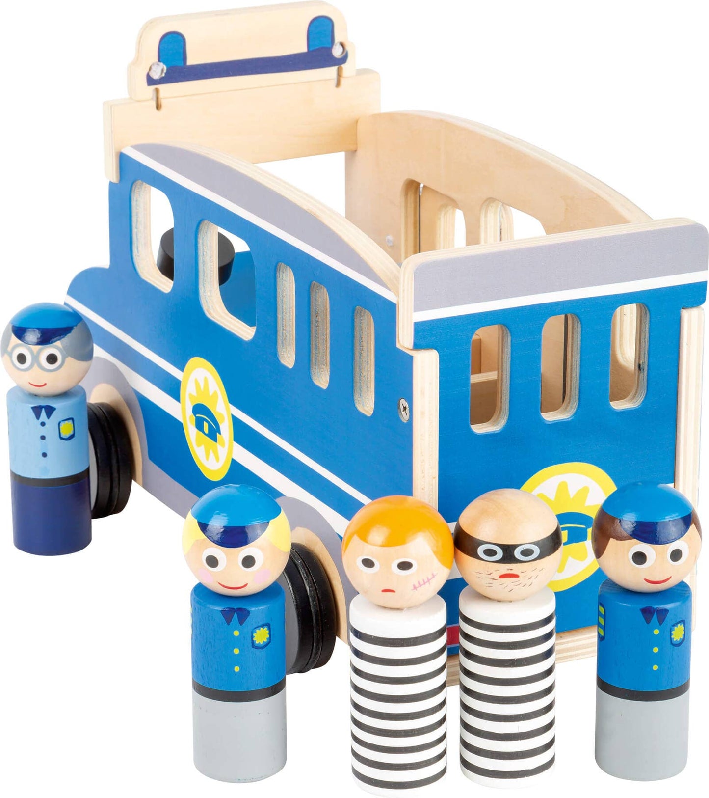 small foot Play Car Police Bus XL | Parkeringsgarage och fordon | Trä