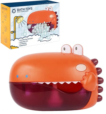 Carlo Baby Dino Bath Bubble Blower with Music Red + 36 m