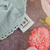 Summerville organic Babyfilt Muslin Spets
