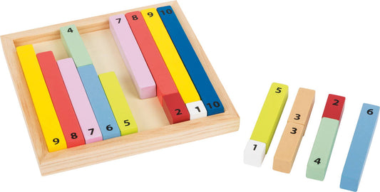 small foot ”Utbilda” matematiska pinnar | Pedagogisk leksak | 100% Fsc