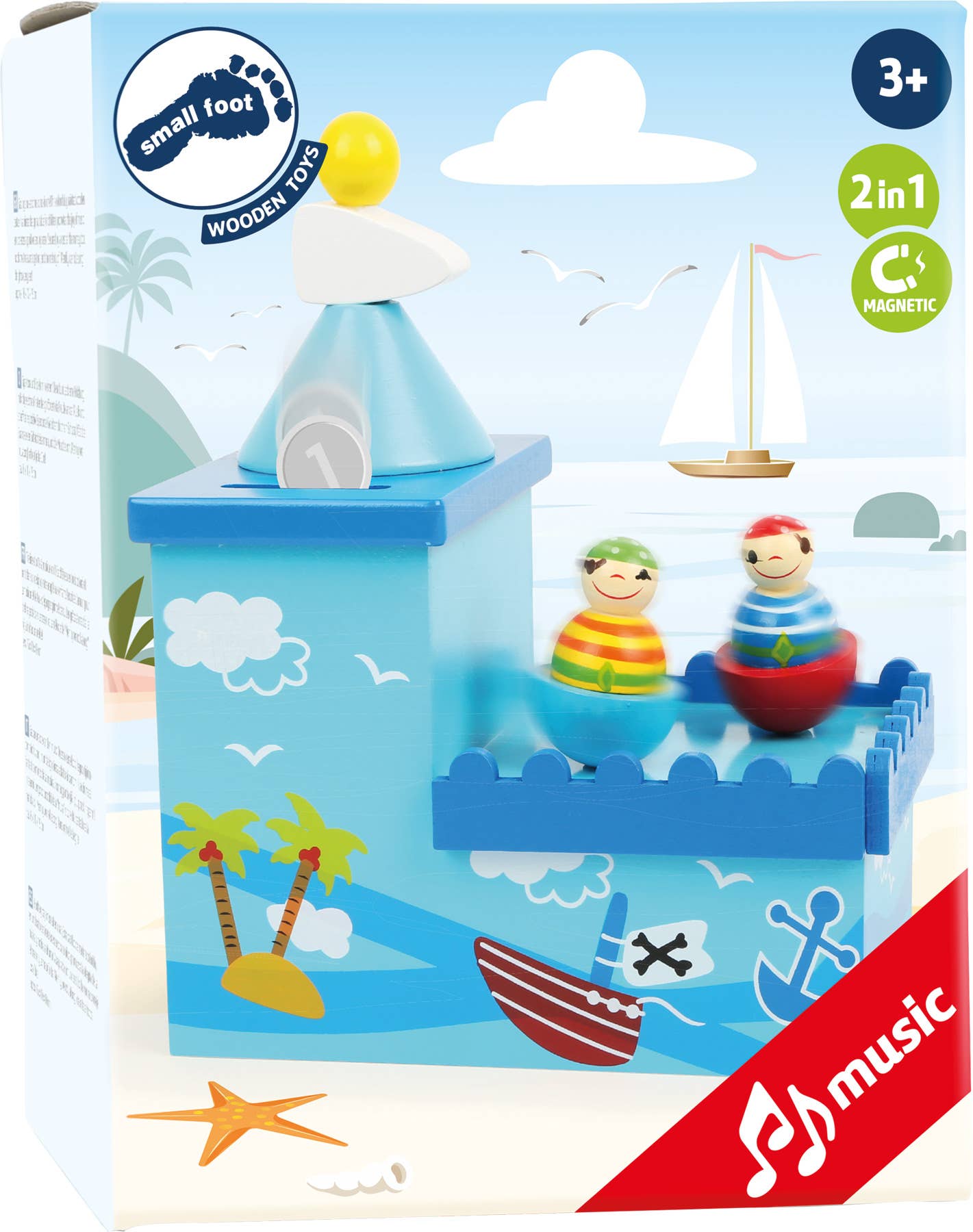 small foot small foot Pirate Music Box & Money Box | Speldosor | Trä