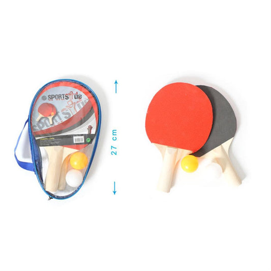 Dragkedja med 2 racketar och 2 pingisbollar