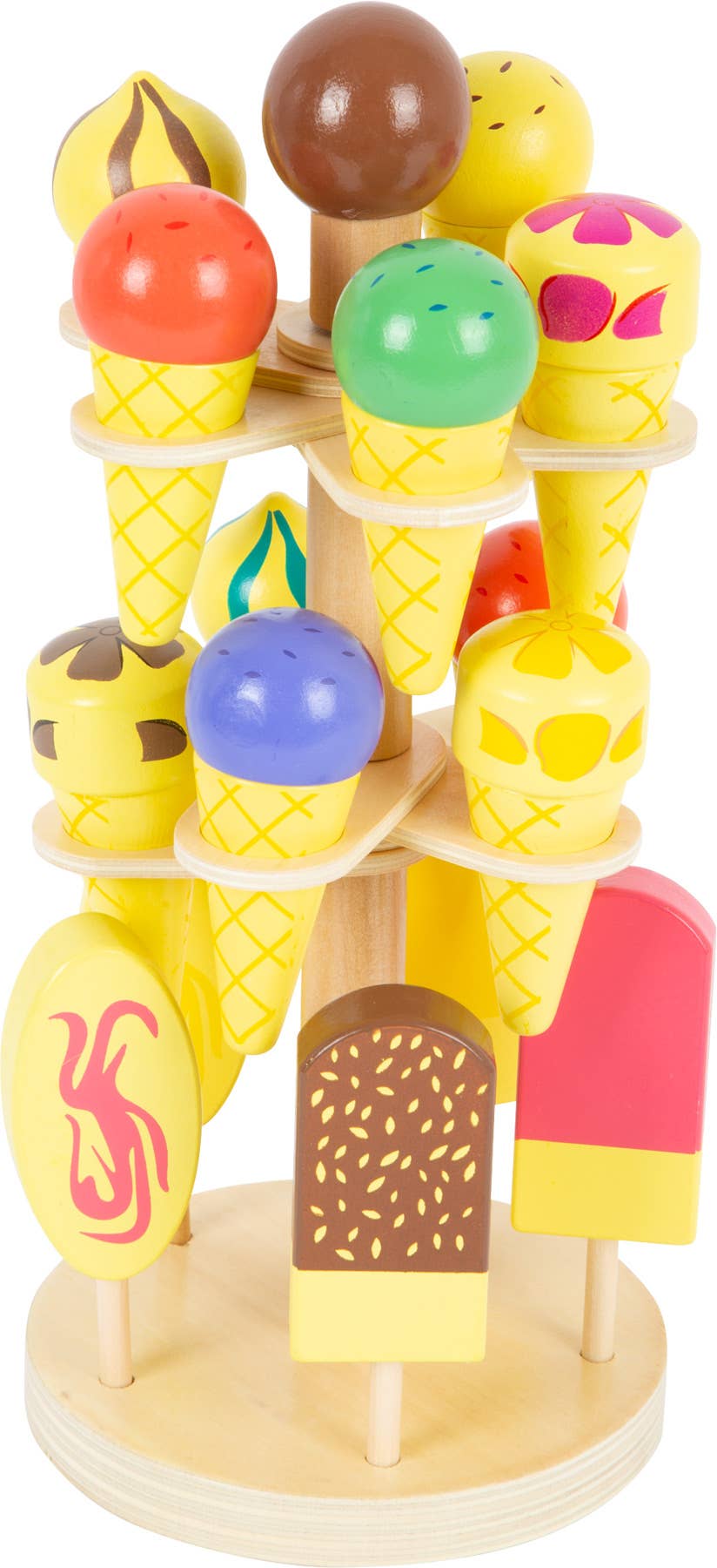 small foot Mobilt glassställ i trä