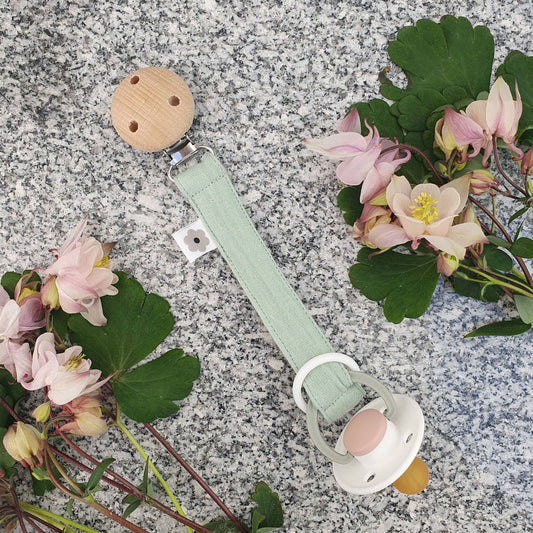 Summerville organic Ekologisk Nappklämma Muslin Cameo Grön