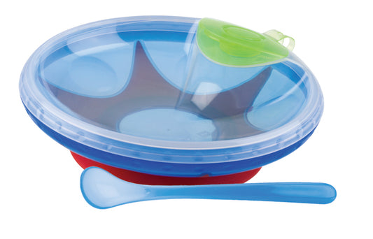 Nuby Warming Plate With Spoon Blue +3m