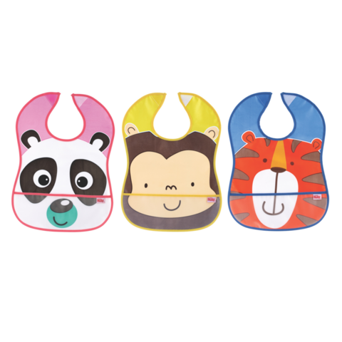 Nuby 1pk Waterproof Bib + 3 M