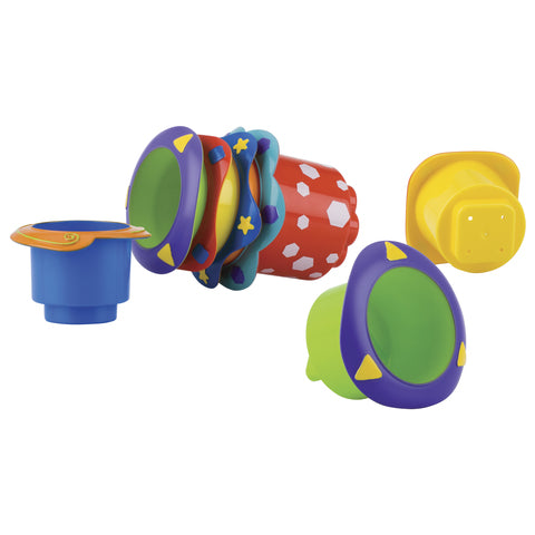 Nûby - Nuby Stacking Bath Cups 5 pcs + 9 m