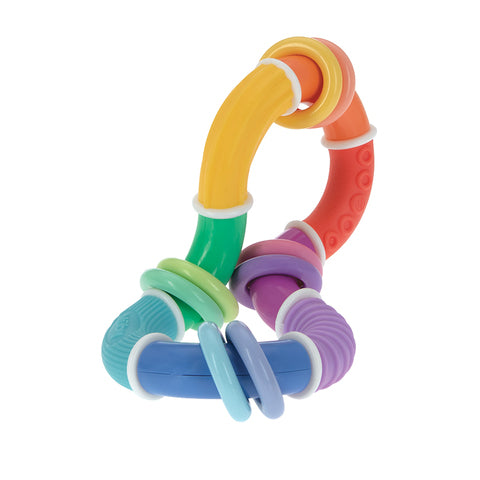 Nûby - Nuby Twist & Rattle Teether Toy With Rings + 6 m