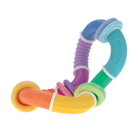 Nûby - Nuby Twist & Rattle Teether Toy With Rings + 6 m