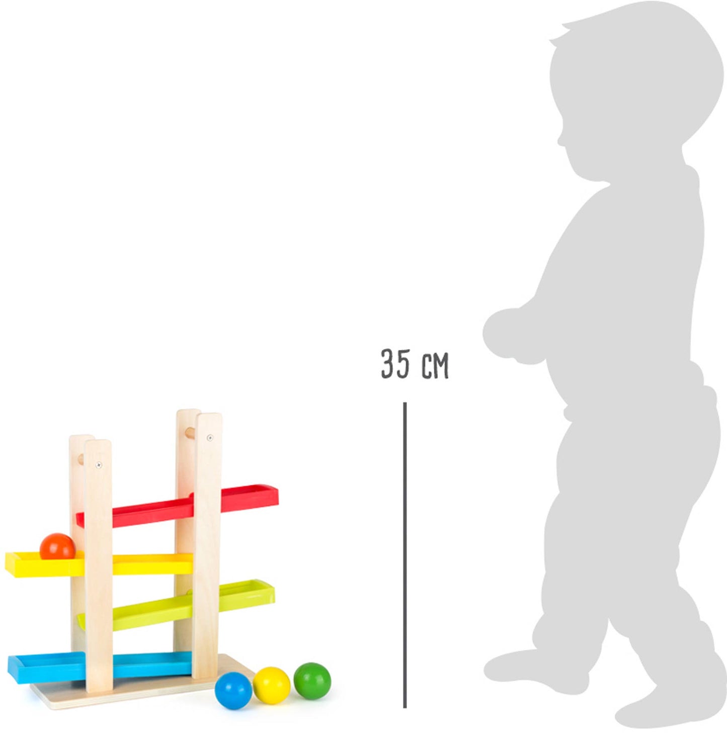 small foot small foot Kompakt bollbana | marmor spår | trä