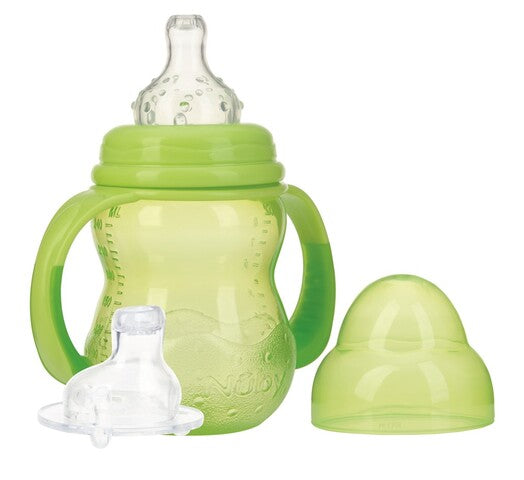 Nuby Training bottle - wide neck 240 ml 0M+ Green