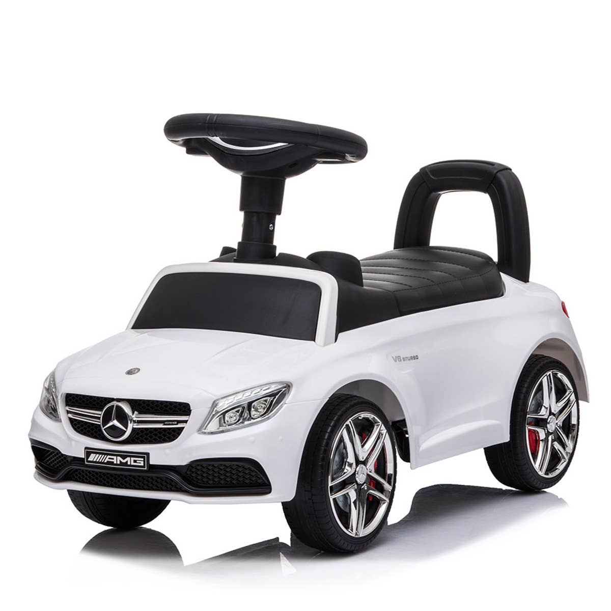 Mercedes AMG C63 kupe vit barnvagn