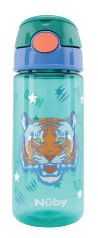 Nuby Soft Straw Push Cup with Glitter - 540ml - Tiger