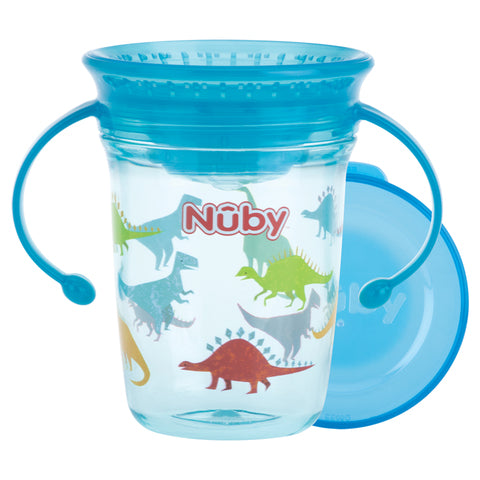 Nuby Twin handle 360° wonder cup made with Tritan - Aqua 240ml 6m