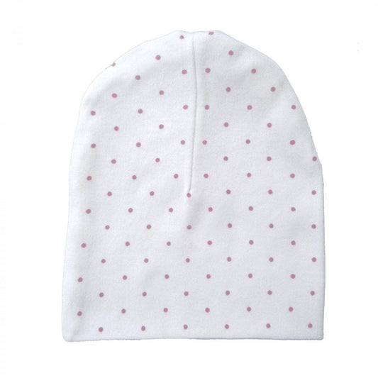 Ekologisk babyhatt Vit/Rosa Dotty Premature