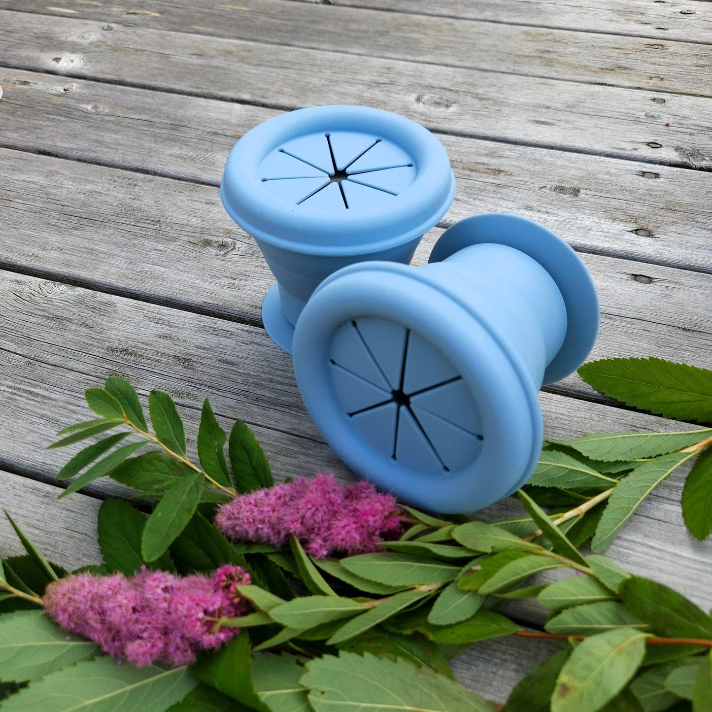 Summerville organic Snackpot silikon sten blå
