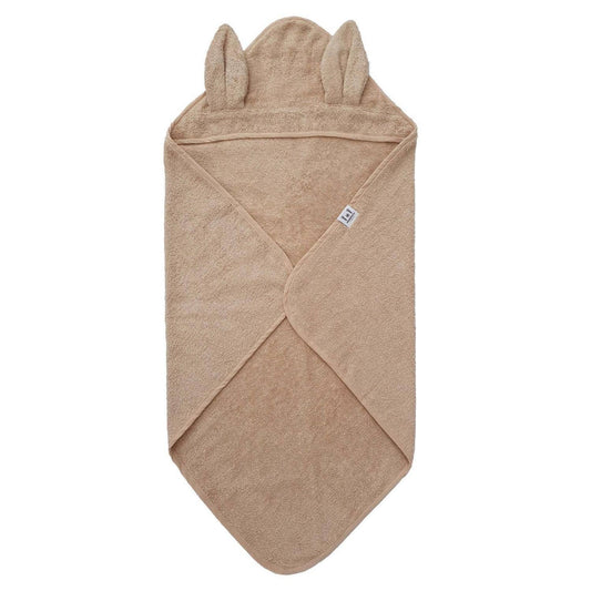 Summerville organic Ekologisk babyhandduk med huva Kanin Sand