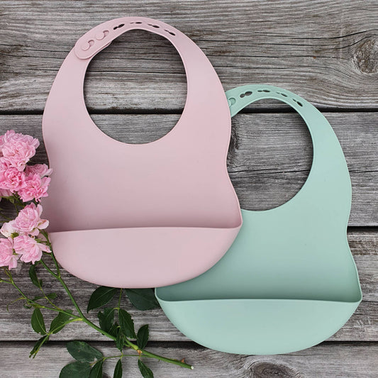 Summerville organic Haklapp Silikon 2-pack Grön-Mauve