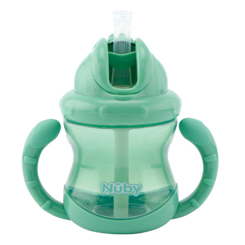 Nuby Twin Handle Flip It Cup 240 ml Green +12m