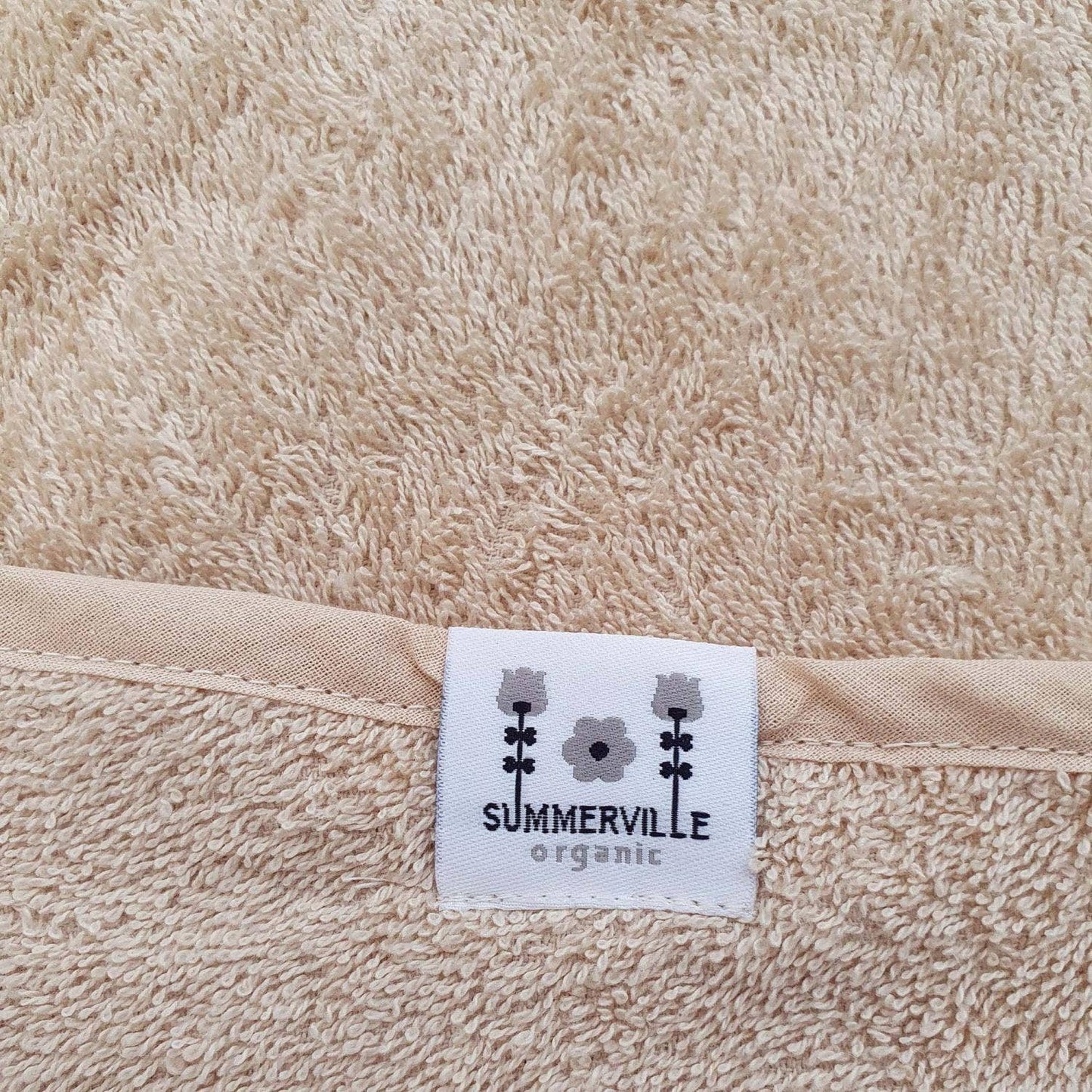 Summerville organic Ekologisk babyhandduk med huva Kanin Sand