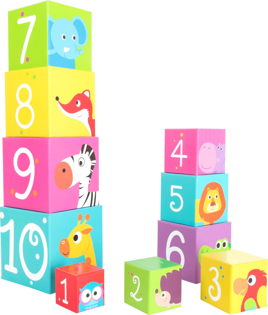 small foot Vilda djur stapla tärningar