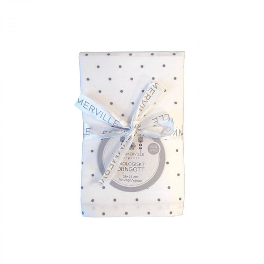 Summerville organic Örngott baby vit prickig GOTS