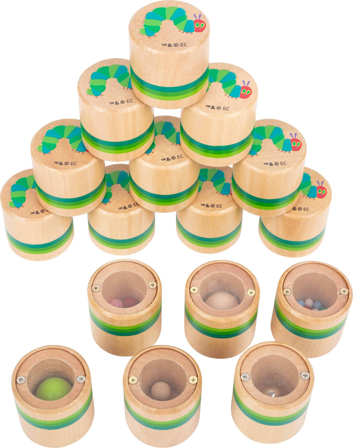 small foot small foot Very Hungry Caterpillar Hearing Memo | Pedagogisk leksak | Trä