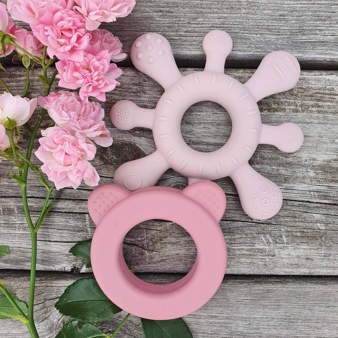 Summerville organic Silikon Baby Rattle + Teether