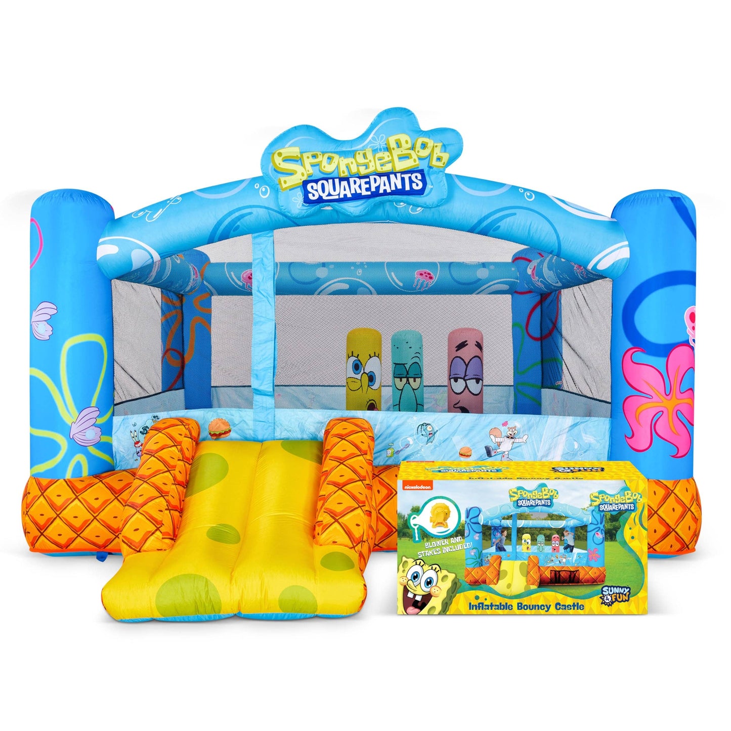 SpongeBob Giant Uppblåsbart studshus för barn