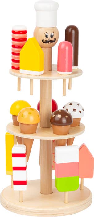 small foot Luigi Gelato glassställ | rullleksak | trä