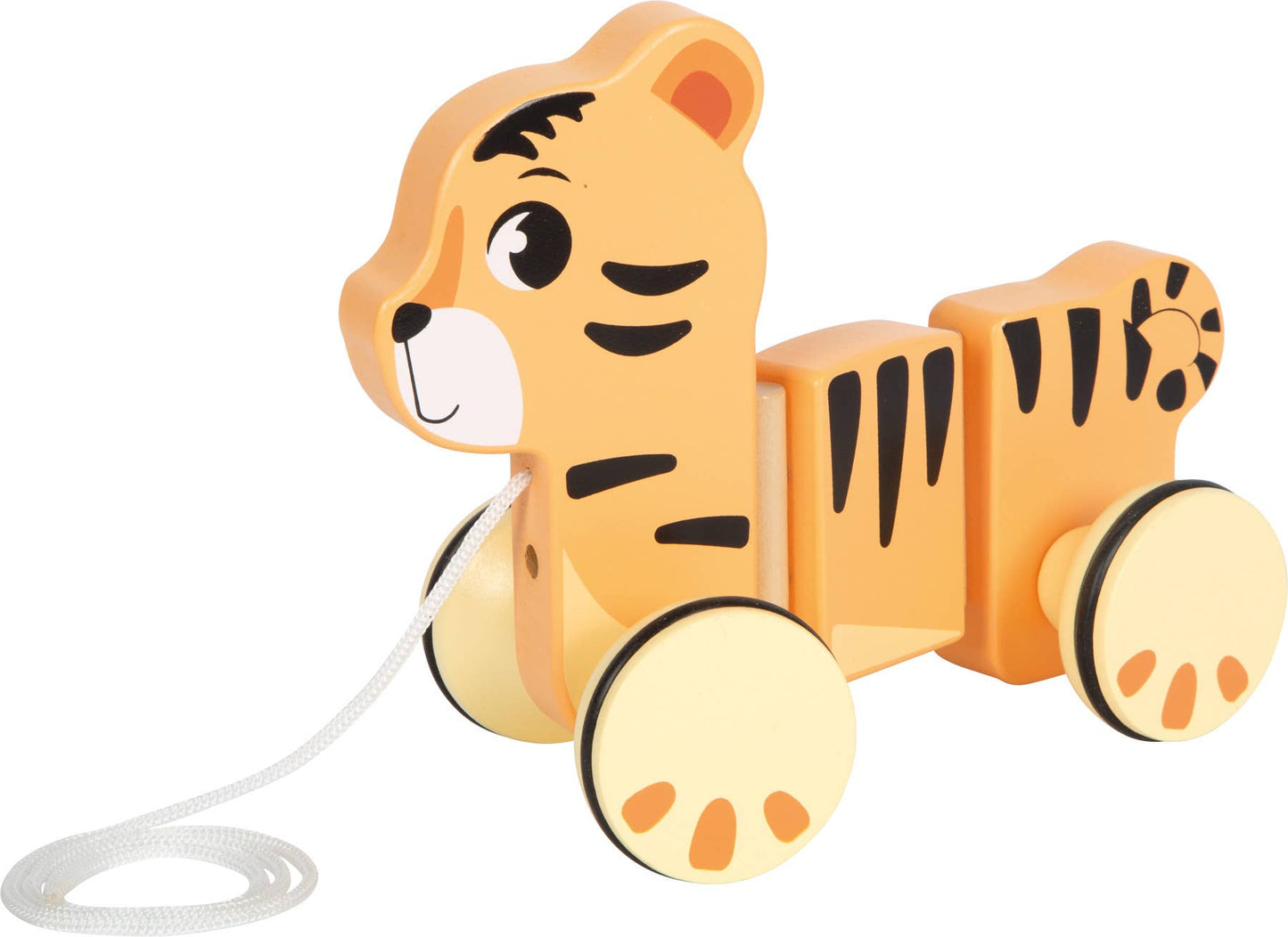 small foot Dragdjur Tiger "Safari" | Dragleksak | Träleksak