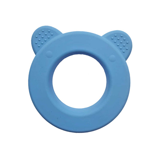 Summerville organic Silikon Baby Rattle Bear Stone Blue