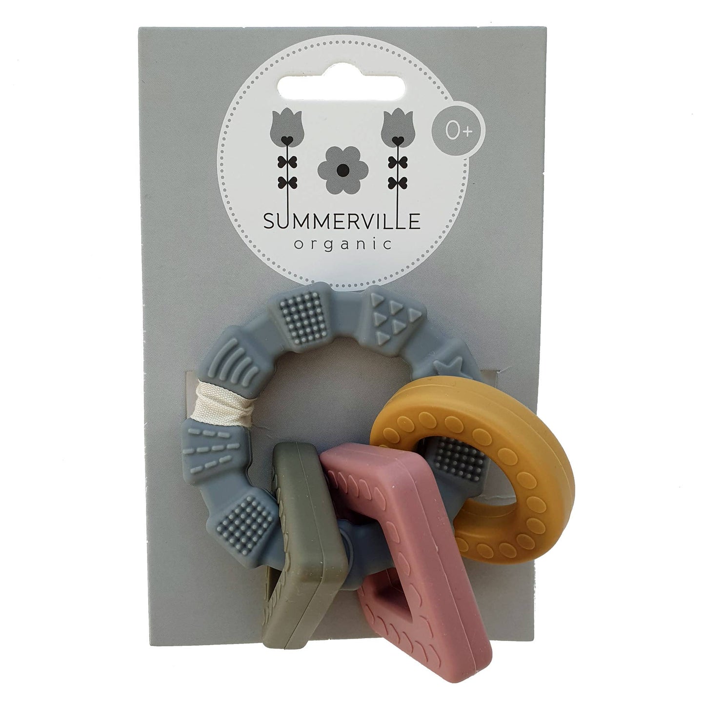 Summerville organic Baby Silikon Teether Leksaksgeometri