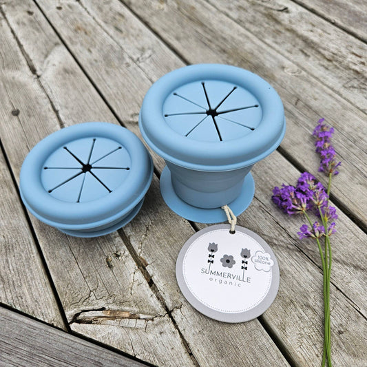 Summerville organic Snackpot silikon sten blå