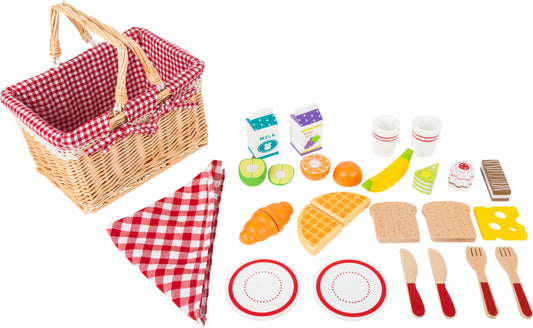 small foot Frukost picknick korg | rulle leksak | trä