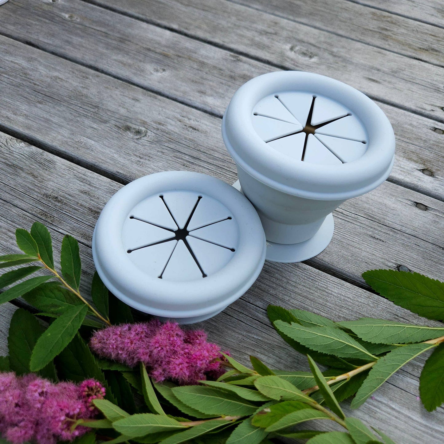 Snackpot silikon silvergrå