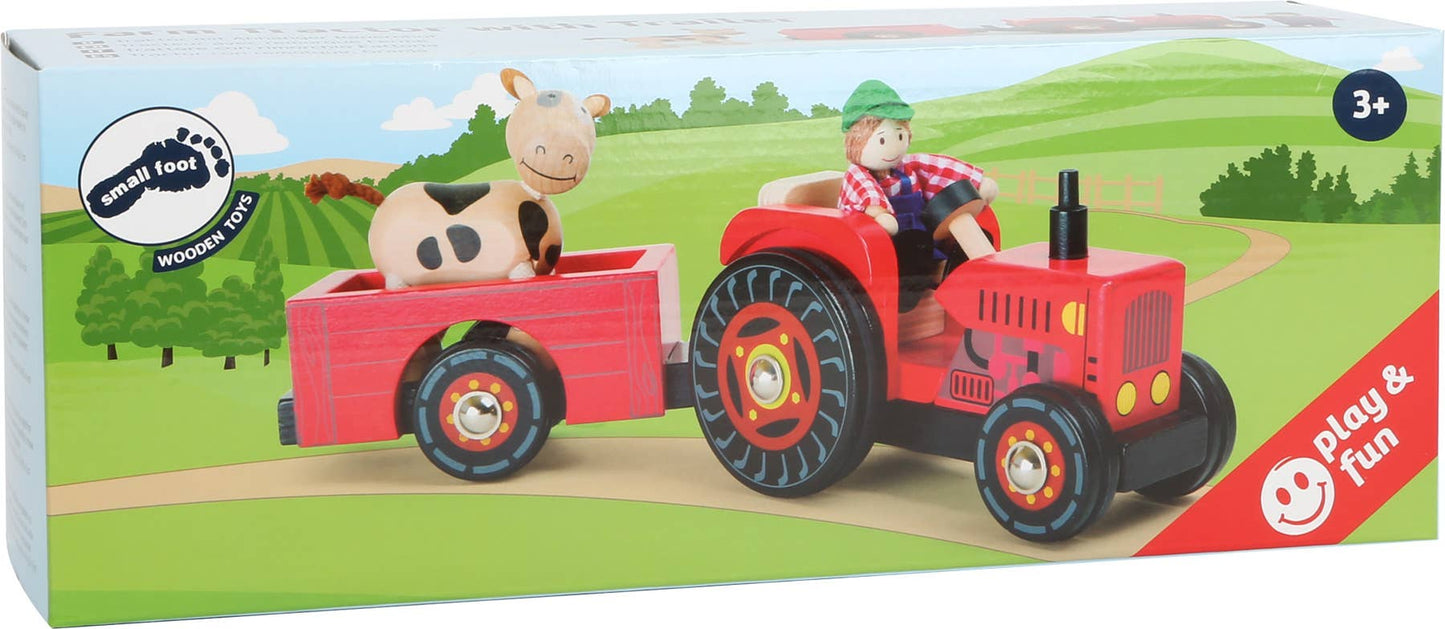 small foot Traktor Med Trailer ”Farm” | Spelvärldar | Trä