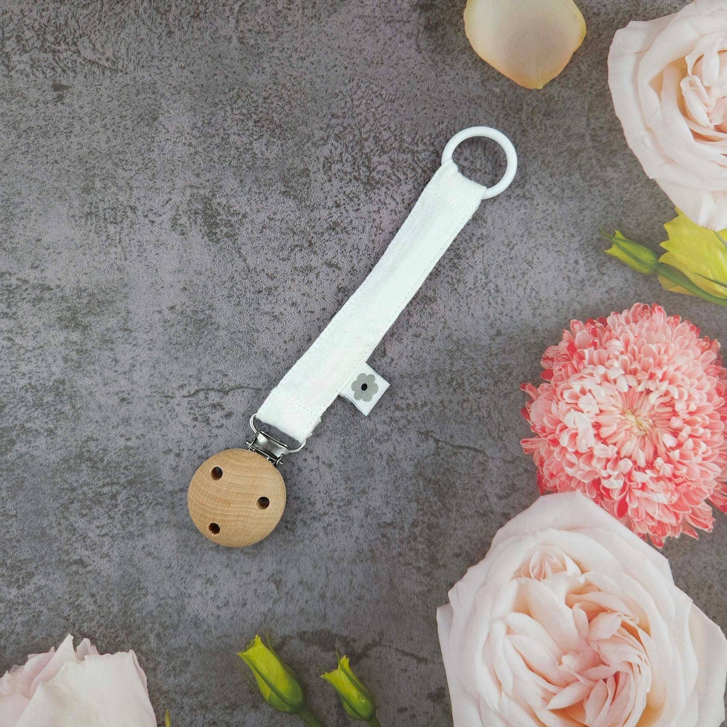Summerville organic Organisk Nappklämma Muslin Vit