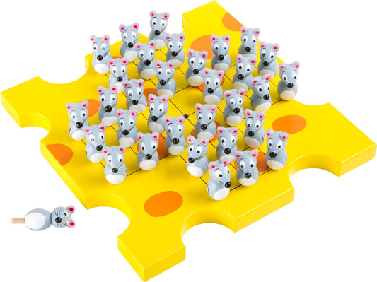 small foot Solitaire Möss i ost | Brädspel | Trä