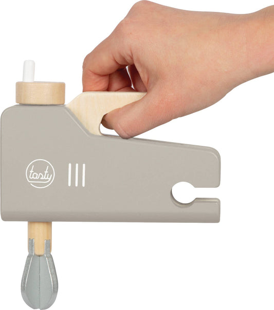small foot Mixer-set grå "tasty" | Rollspel leksak | Träleksak