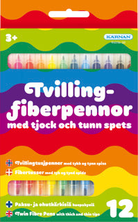 Kärnan - FIBERPENNOR TVILLING 12 ST