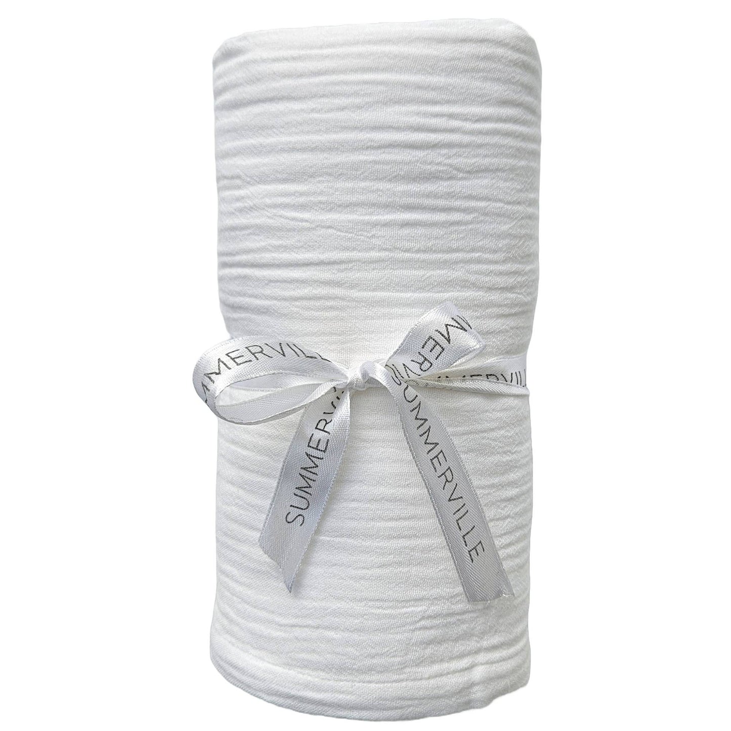 Ekologisk Baby Crinkle Swaddle Vit