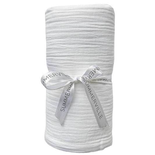 Ekologisk Baby Crinkle Swaddle Vit